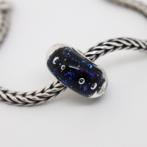 Blue Bubbles | Handcrafted Glass Bead