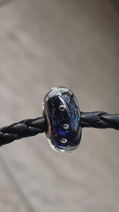 Blue Bubbles | Handcrafted Glass Bead